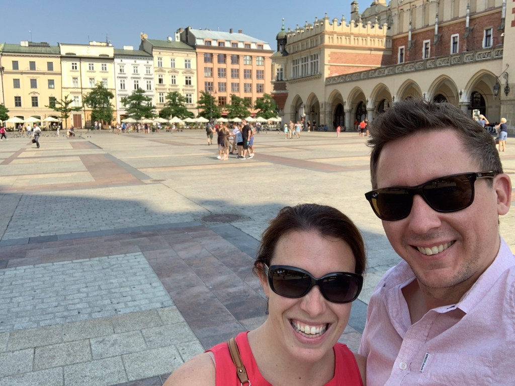 Standing in Krakow's Main Square