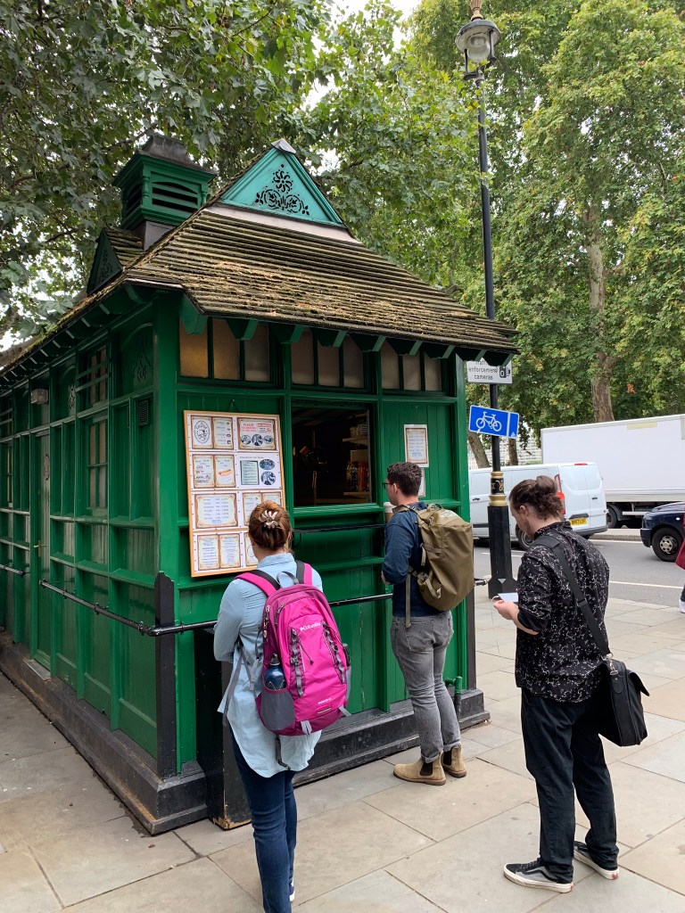 Ordering breakfast at a cabman's shelter